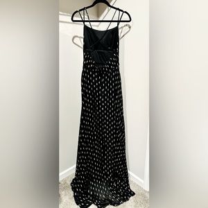 Betsy & Adam black and gold dress